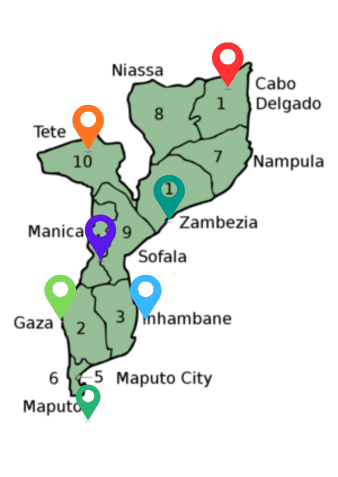 Mapa de Moçambique